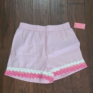 NWT Simply Southern Pink Pullon Shorts with Ric Rac Trim size Small